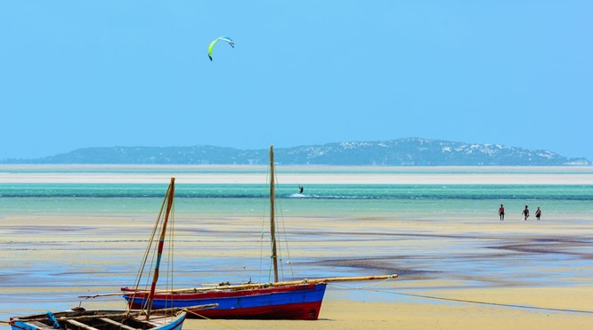 Strandverlenging in Mozambique